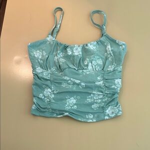 Floral Print Women's Top - Green